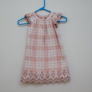 Gap Kids Girls Pink Plaid Eyelet Dress 5T